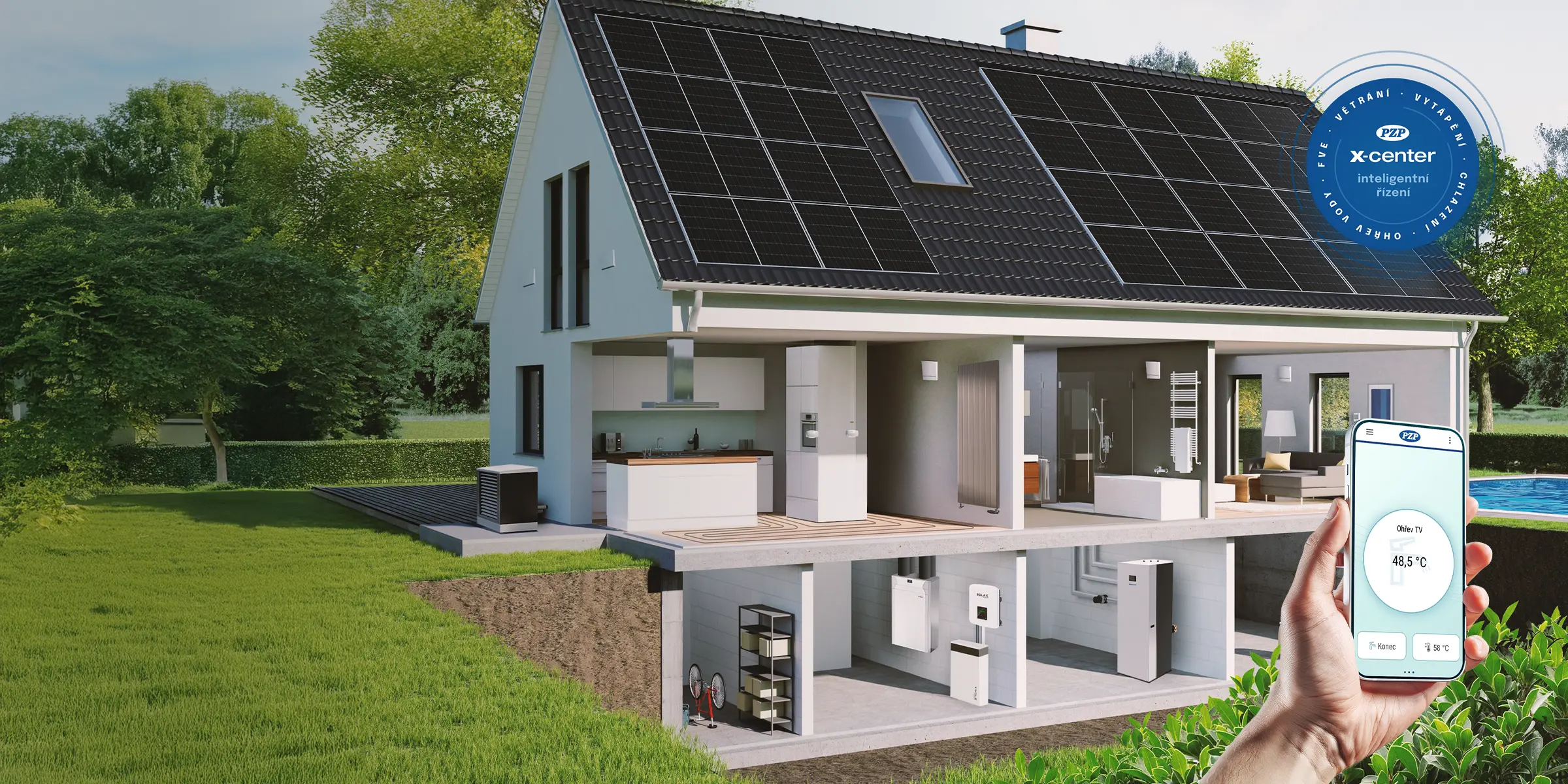 Inteligentní ovládání tepelného čerpadla PZP Heating