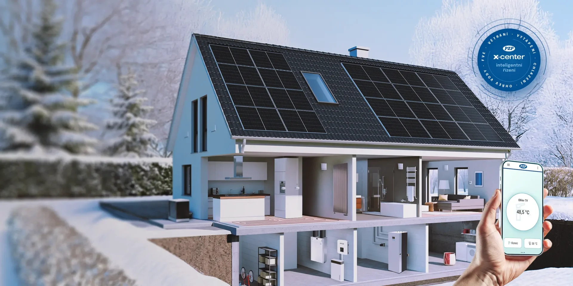 Zímní inteligentní řízení tepelného čerpadla